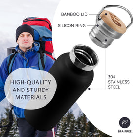 Bambaw stainless steel bottle with handle for easy carrying