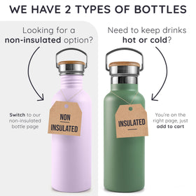 Bambaw wide-mouth bottle with room for ice cubes and infusers.