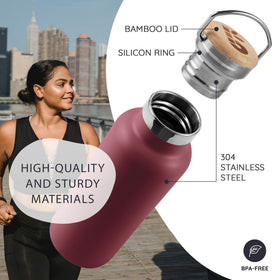 Bambaw wide-mouth opening for easy ice cubes and infuser use.