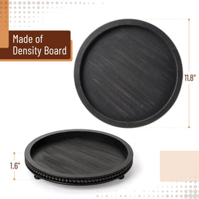 Bamboo Land round tray shows beaded detail adding a touch of elegance.