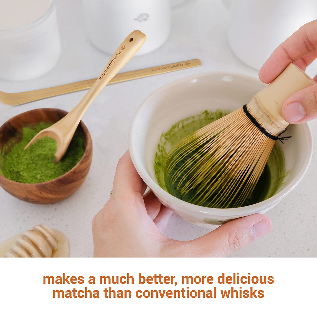 BAMBOOWORX handcrafted bamboo finish highlights natural durability and eco-friendly design.