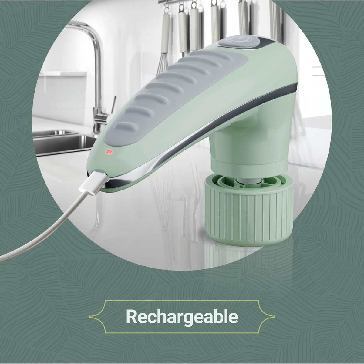 BAMBOOWORX Matcha Mate cordless and rechargeable for on-the-go use.