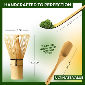 BAMBOOWORX traditional scoop chashaku provides precise measurement for consistent matcha.