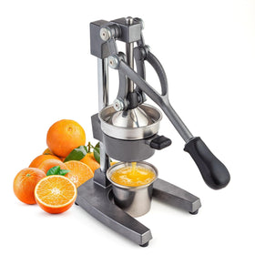 BAMBROX manual cast iron juicer with lever action for efficient citrus pressing.