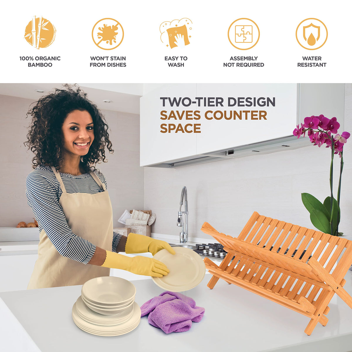 Bambüsi open-slat design promotes fast airflow and drying
