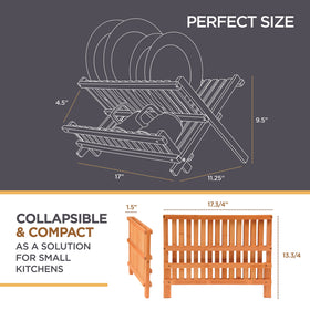 Bambüsi top tier holds 14 plates for organized drying