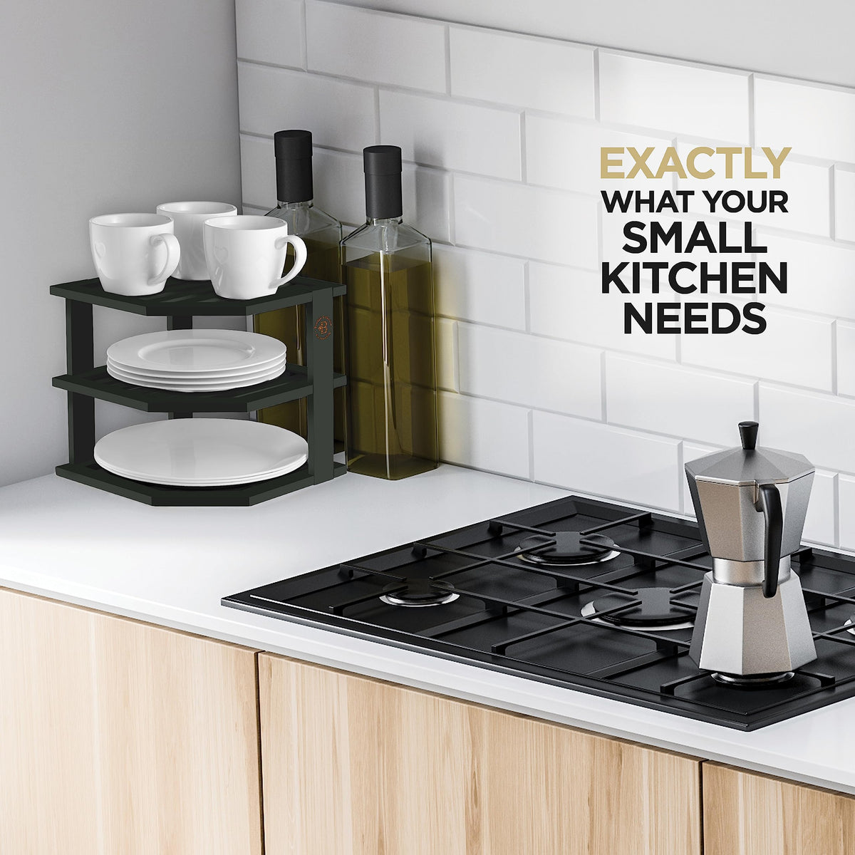 Bambüsi eco-friendly storage solution reduces clutter in busy kitchens.