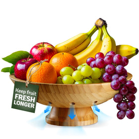 Bambüsi fruit basket on kitchen counter with ventilated design for freshness