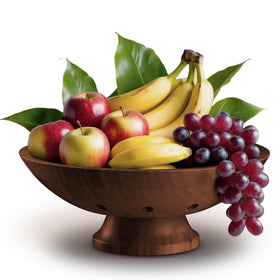 Bambüsi vented bowl promotes airflow around produce on countertops.
