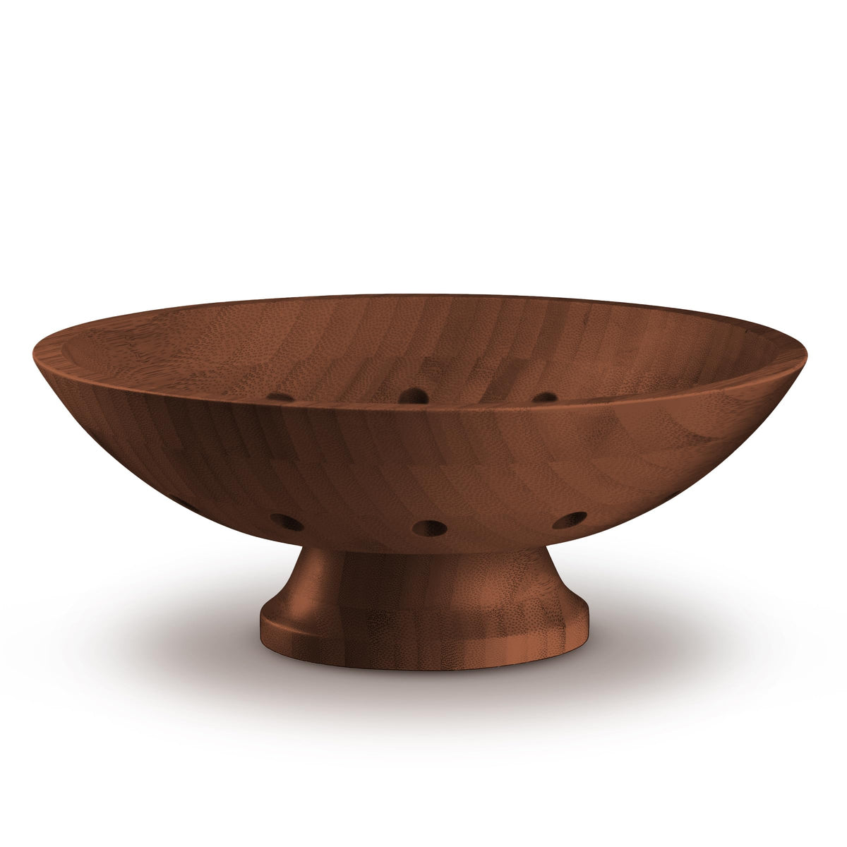 Bambüsi large pedestal bowl fits dining tables and islands.