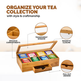 Bambüsi on-counter tea box ready for daily tea rituals.