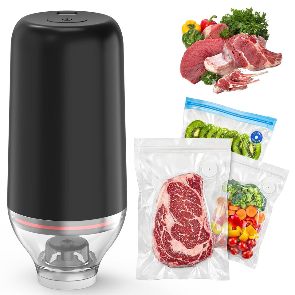 BAMCOO handheld vacuum sealer pump body, compact and portable for on-the-go sealing.