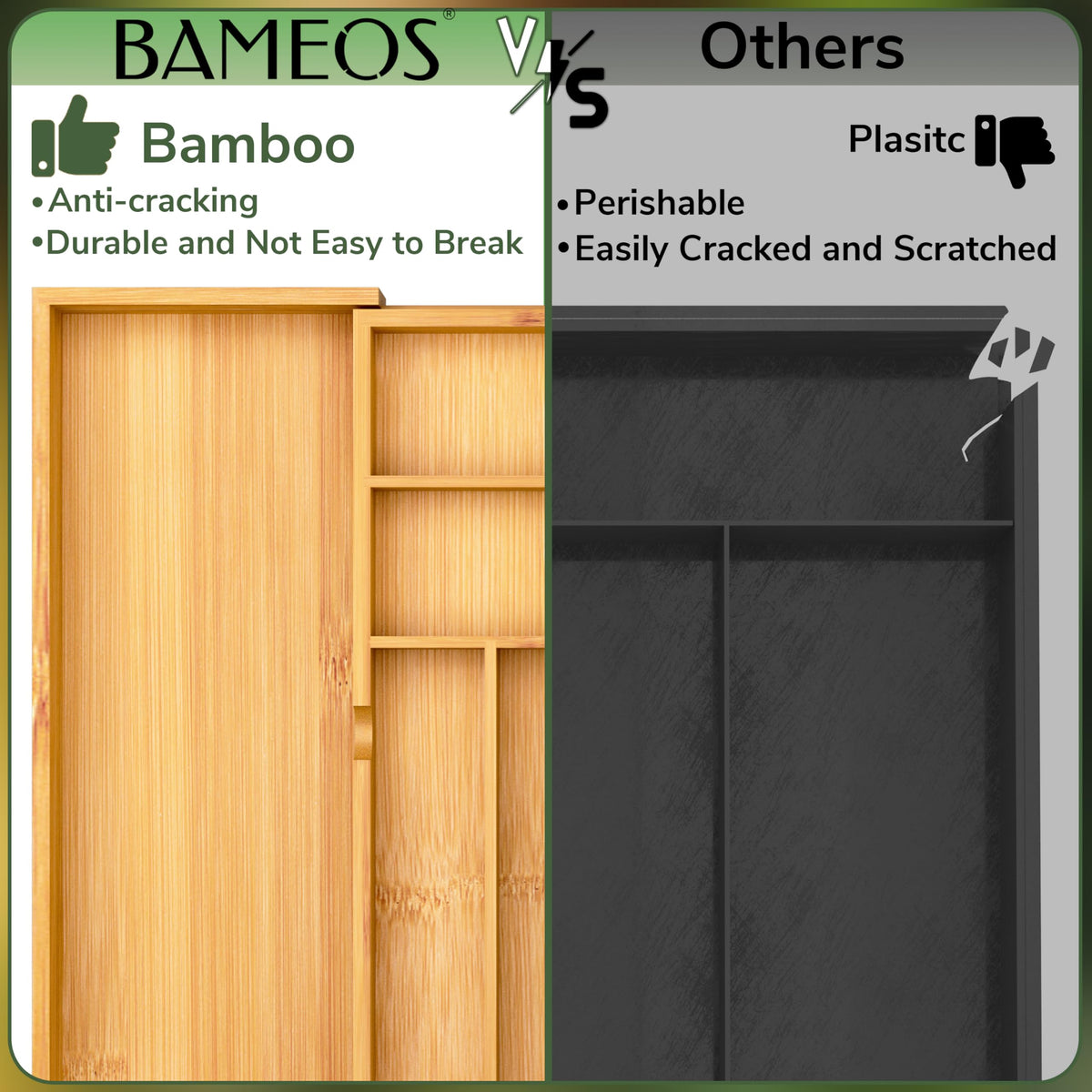 Multi-purpose bamboo organizer used for office, art, and small items.