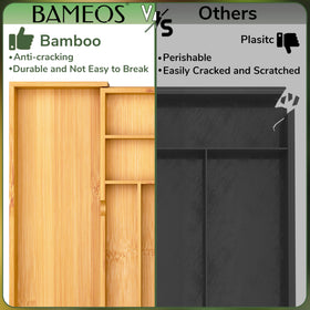 Multi-purpose bamboo organizer used for office, art, and small items.