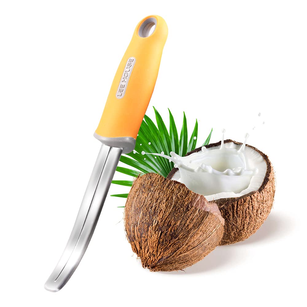 BAMI-LEE House coconut meat remover knife with sharp stainless steel blade for clean separation.