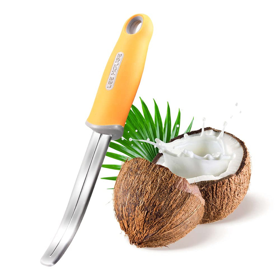BAMI-LEE House coconut meat remover knife with sharp stainless steel blade for clean separation.
