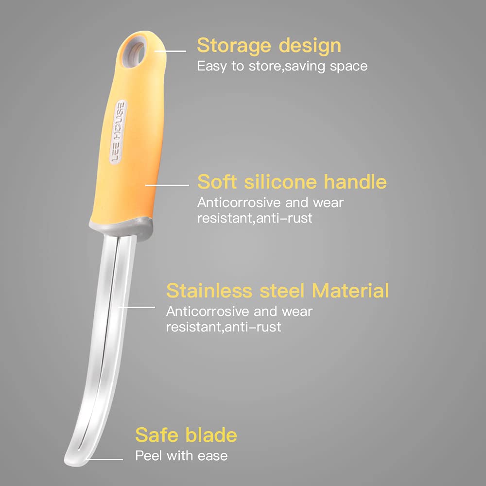 BAMI-LEE House silicone handle coconut scraper for comfortable, controlled use.