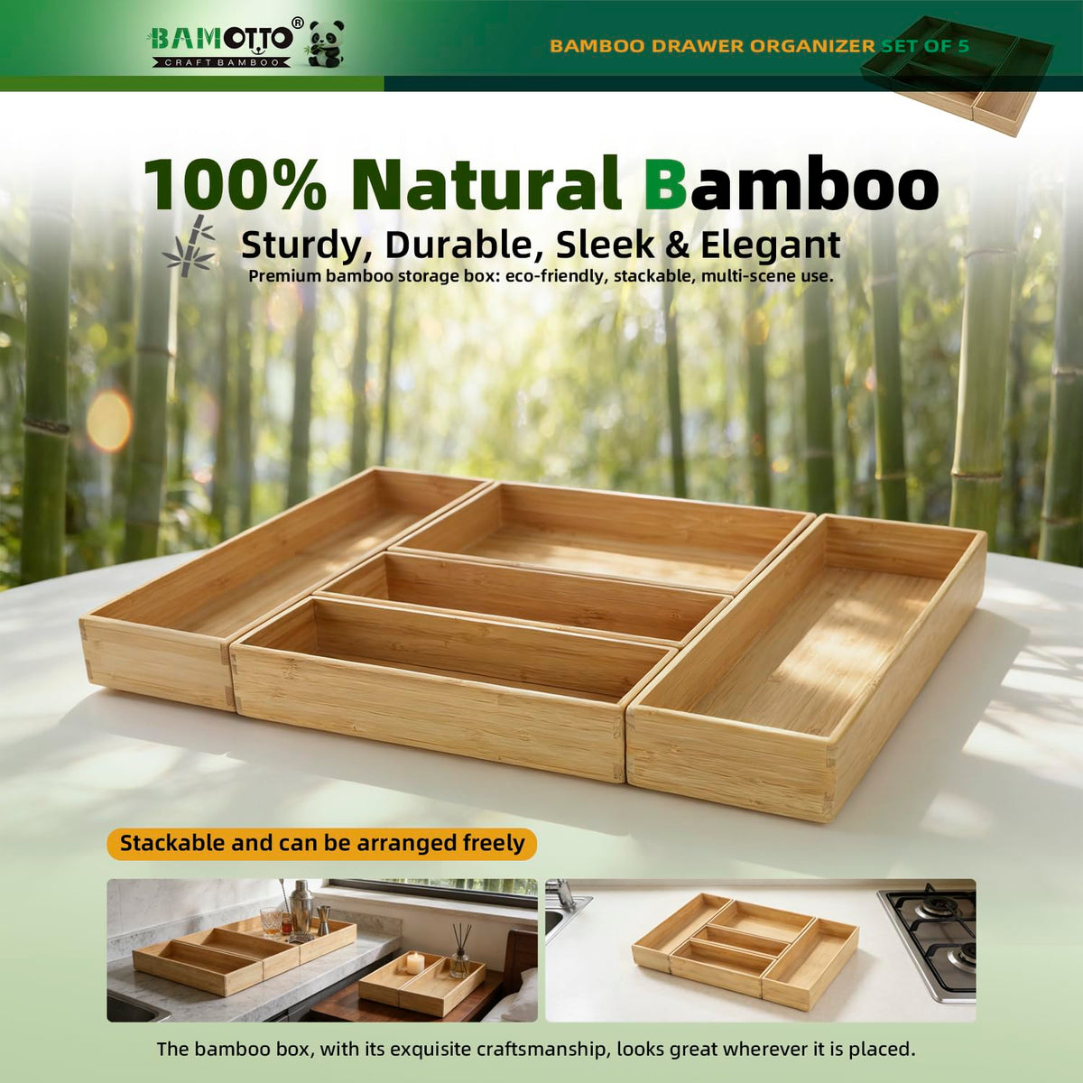 BAMOTTO CRAFTBAMBOO eco-friendly bamboo material supporting sustainable home organization