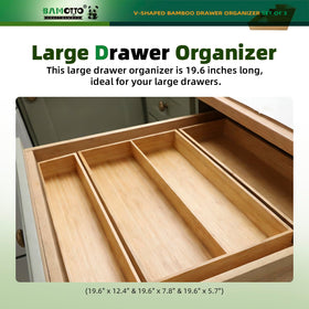 BAMOTTO CRAFTBAMBOO fits 19.6-inch drawers with versatile widths.