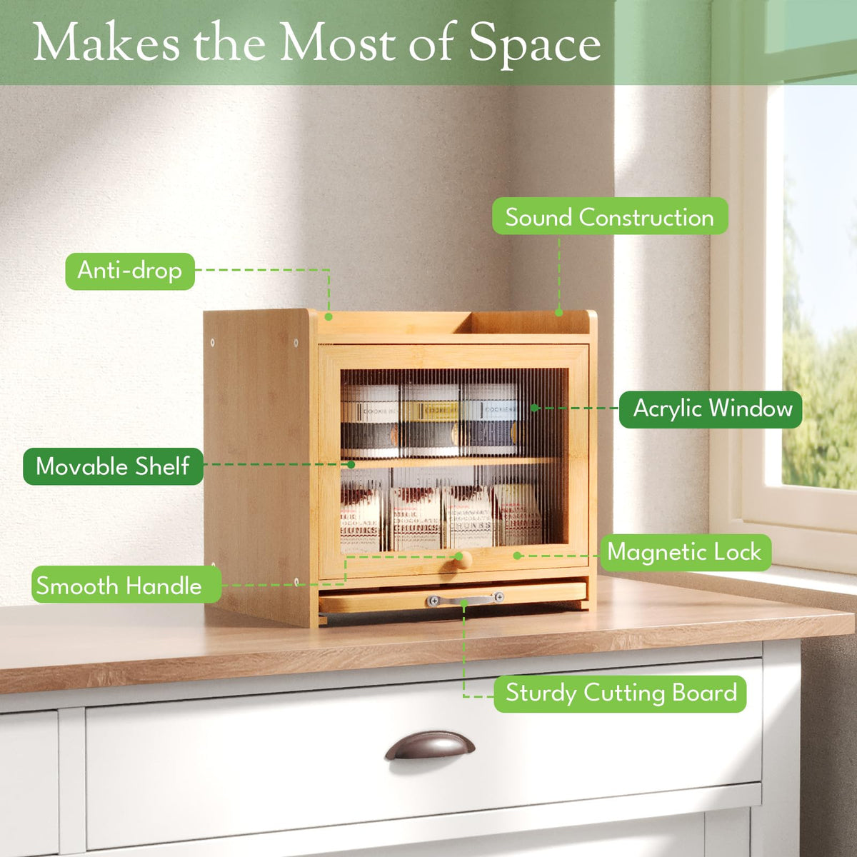 bamzc brz bamboo bread box back-panel ventilation supports freshness.