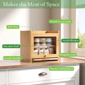 bamzc brz bamboo bread box back-panel ventilation supports freshness.