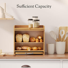 bamzc brz bamboo bread box cutting-board detail illustrates removable trays serving as boards.