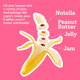 Banana Loca compact gadget on a tidy countertop for space-saving snack prep.