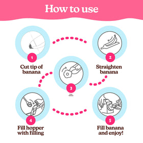 Banana Loca easy cleanup with bristle brush after fruit prep.