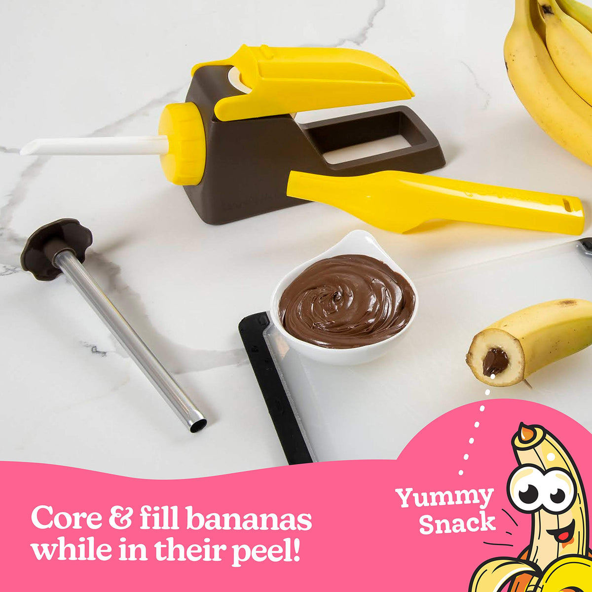 Banana Loca Kickstarter-backed gadget showcased as an innovative kitchen tool.