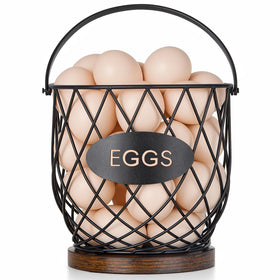 Banawey chicken egg basket with metal handle for easy egg collection