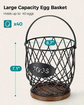 Banawey round egg holder on countertop for quick access