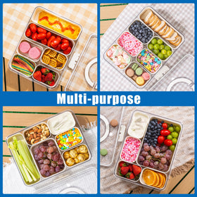 Bandesun charcuterie container transparent design highlights colors and textures.