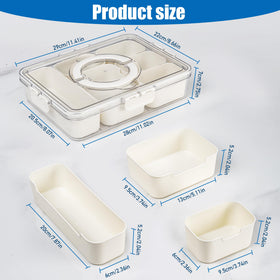 Bandesun snackle box close-up with lid, highlighting secure transport of treats.