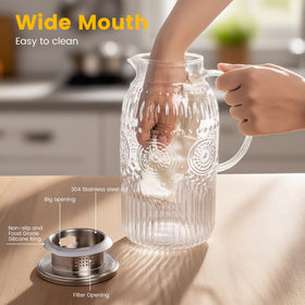 Bandesun two-pack pitcher set for entertaining or meal prep