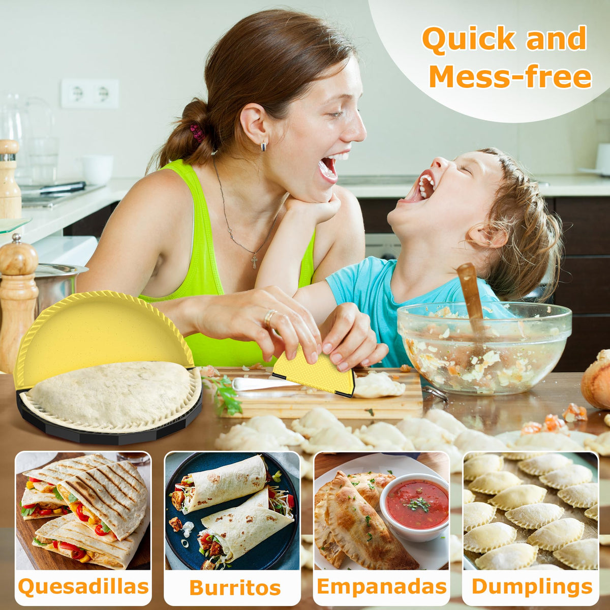 Bandiction tortilla sealer 6in size for medium tortillas with secure, even seals.