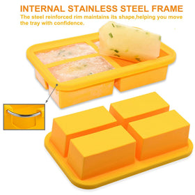 Bangp dishwasher-safe silicone freezing trays simplify cleaning.