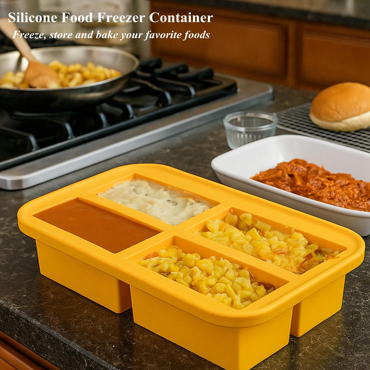 Bangp meal-prep soup storage trays for freezer organization.
