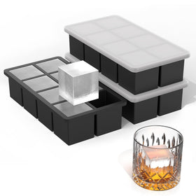 Bangp silicone ice cube tray with metal frame creates six large cubes for slow-melting chill