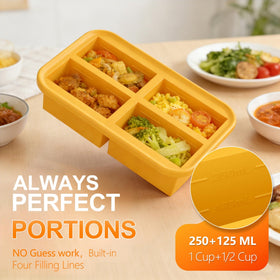Bangp two-pack freezer trays stacked neatly for bulk meal prep.