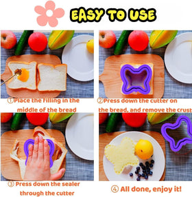BANIC sandwich sealer features a serrated edge for tight fillings.