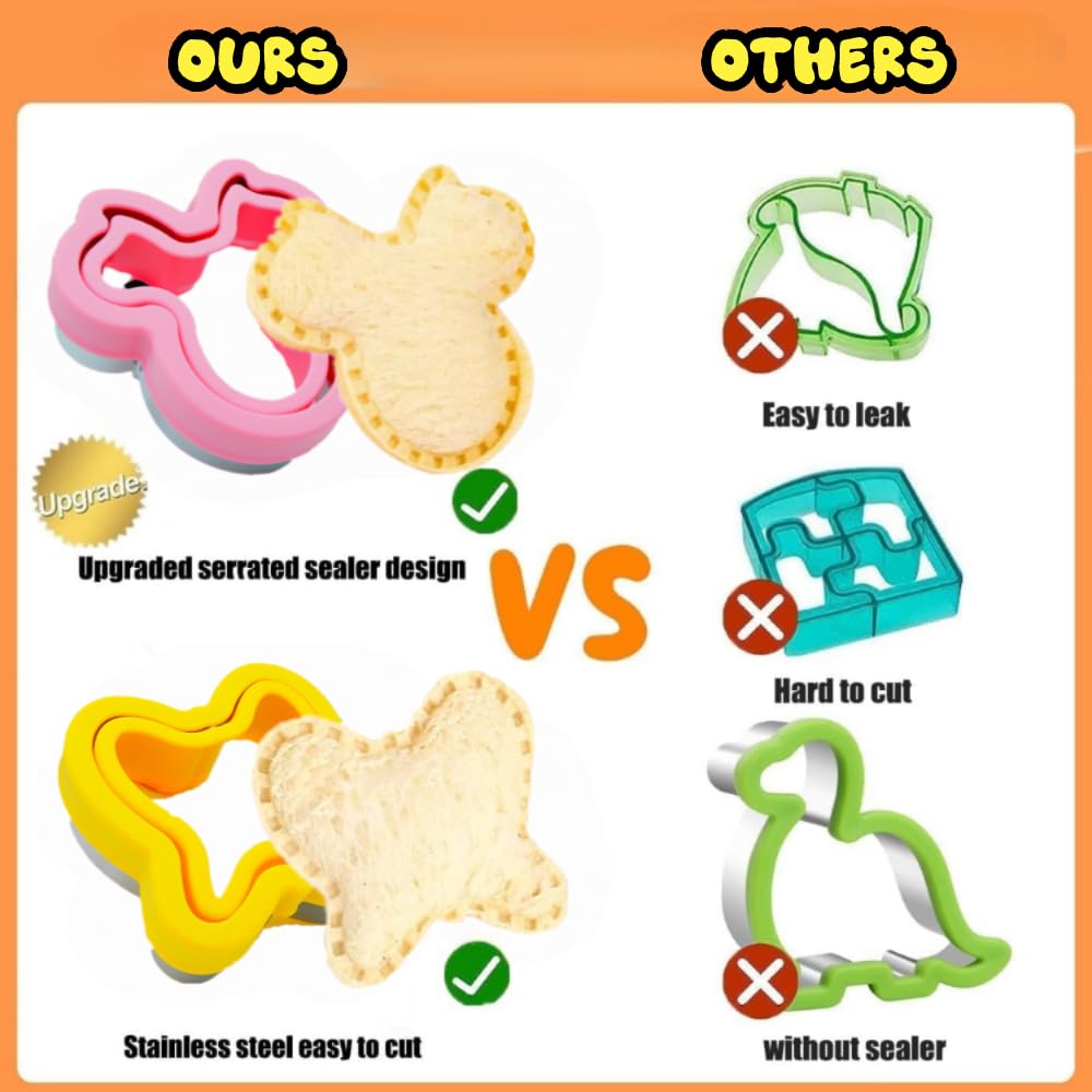 BANIC Uncrustable square cutter shapes perfect crust-free sandwiches for quick school lunches.
