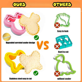BANIC Uncrustable square cutter shapes perfect crust-free sandwiches for quick school lunches.
