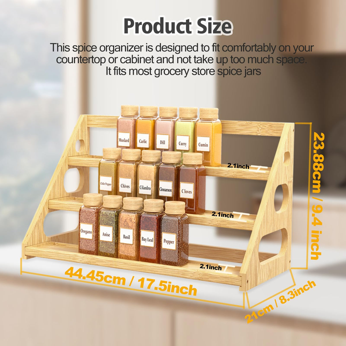 Banlilus versatile organizer holds spices, vitamins, and cosmetics.