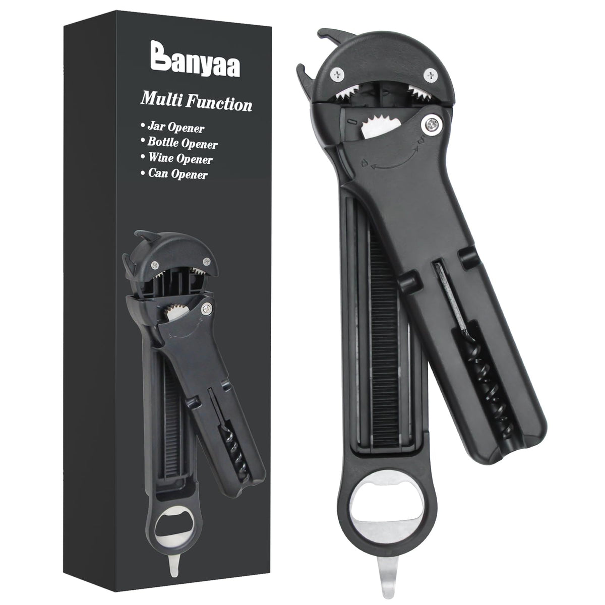 Banyaa 7-in-1 jar-opener grips lids securely for seniors with limited grip.