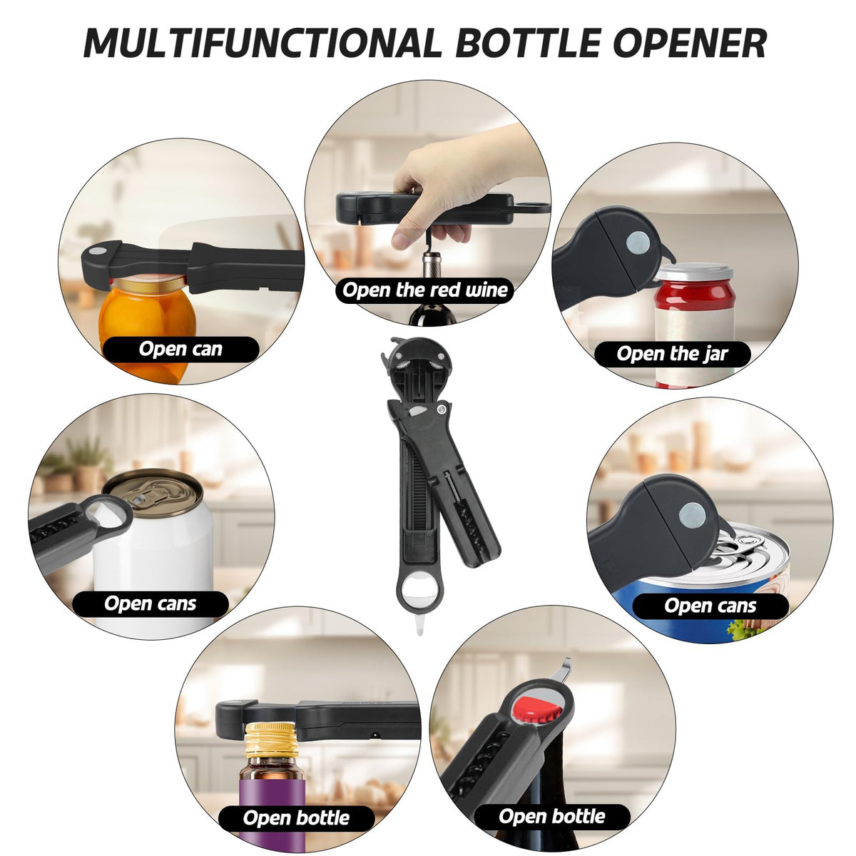 Banyaa bottle-opener for seniors enables easy leverage without tight twisting.