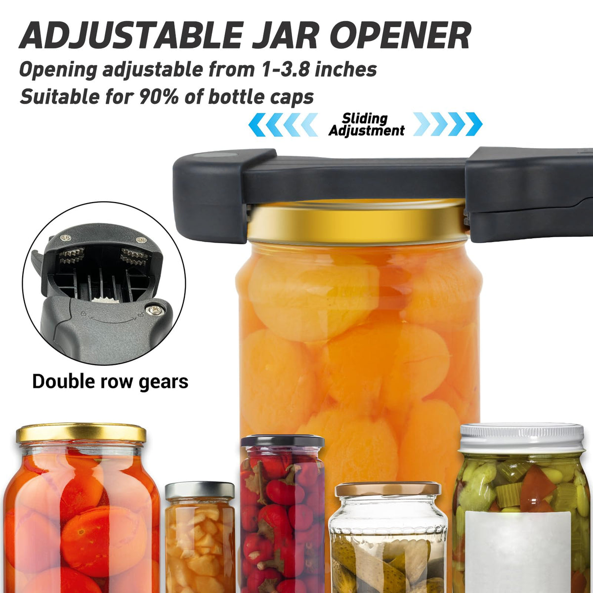 Banyaa can-opener multi-tool handles cans easily with minimal hand strain.