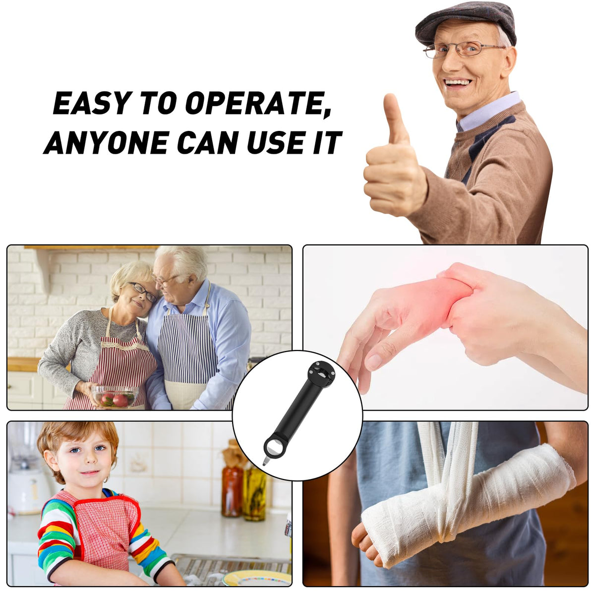 Banyaa lightweight kitchen gadget makes jars and cans easier to handle.