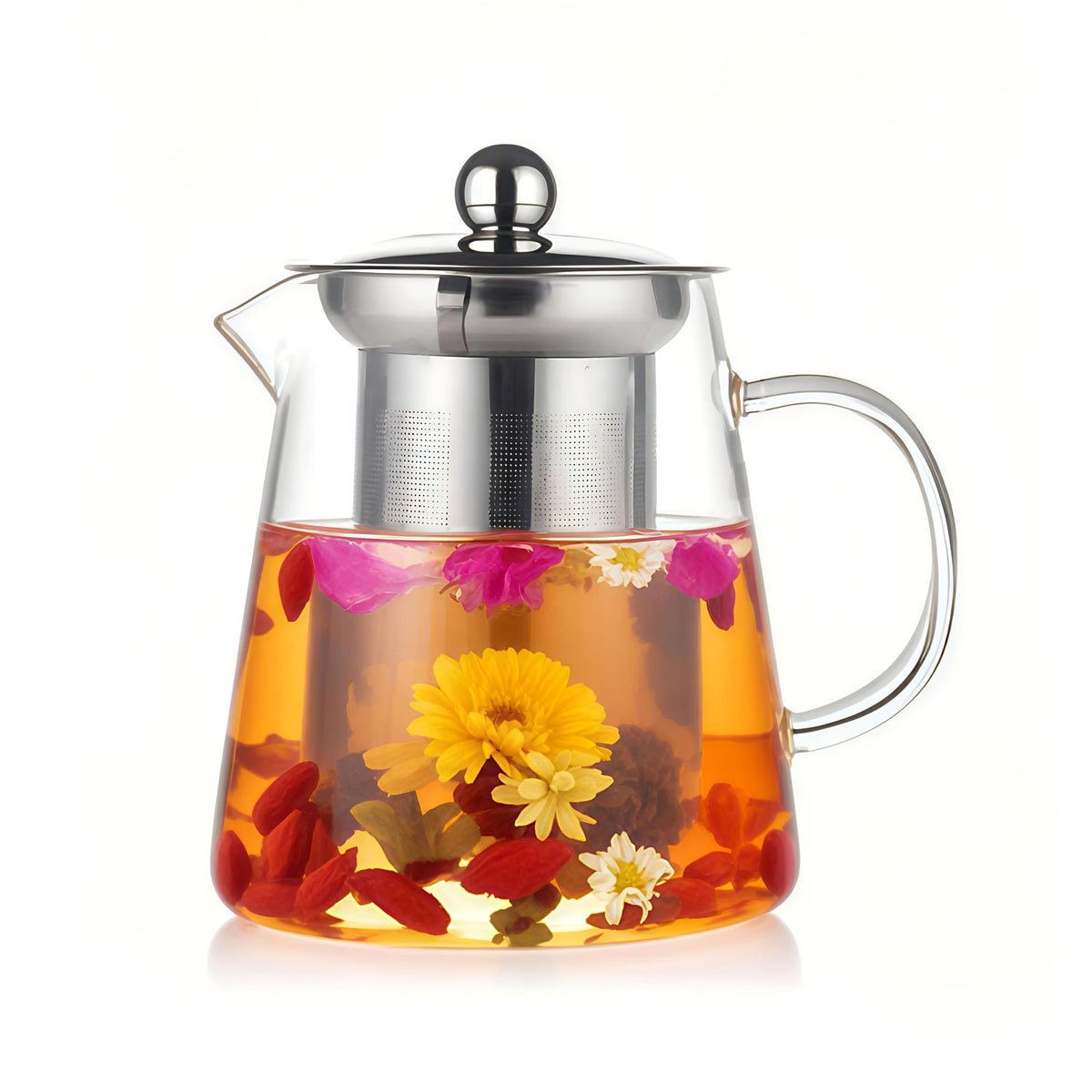 BanYakong glass teapot with eagle-beak spout for smooth, controlled pouring.
