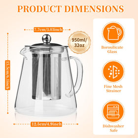 BanYakong teapot with removable infuser for versatile loose-leaf brewing.