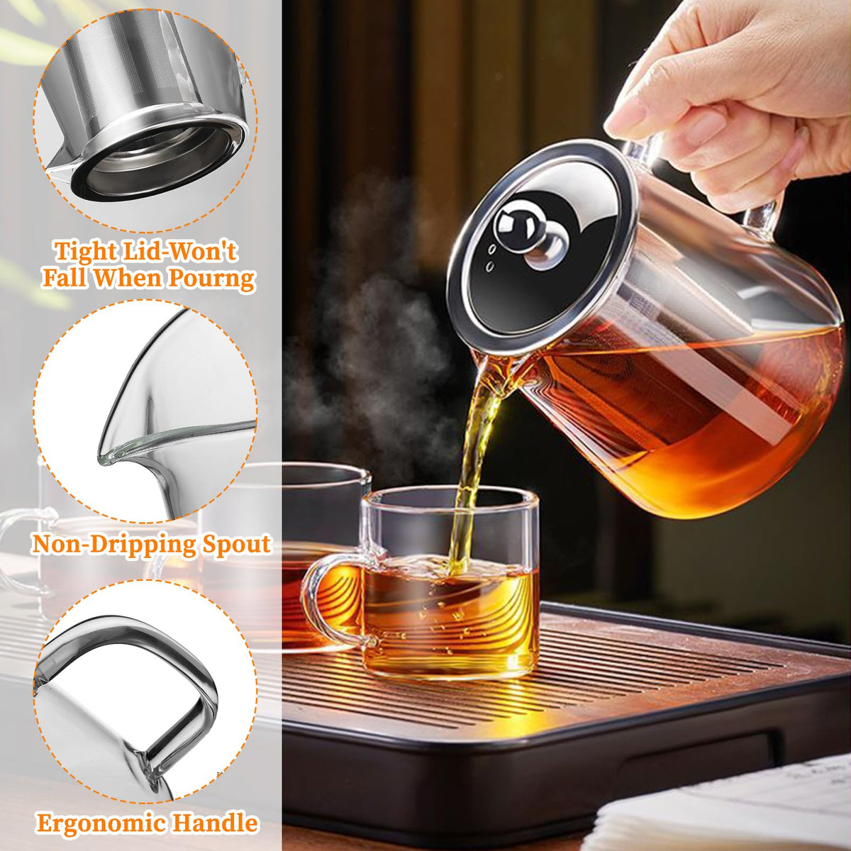 BanYakong stovetop-safe teapot withstands direct stove heat.